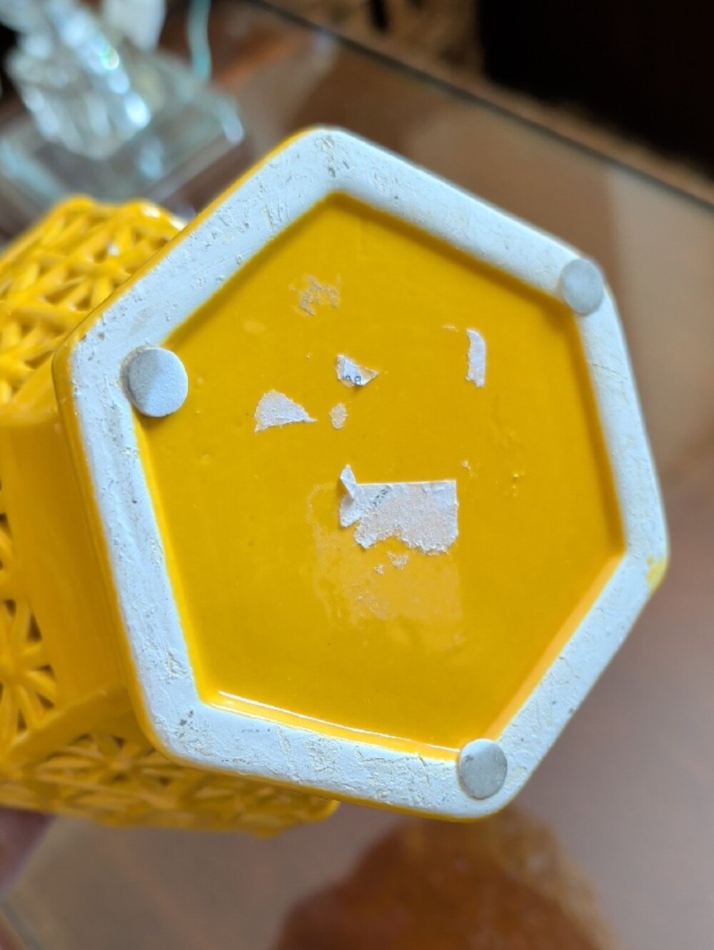 Lattice Temple Lidded Ginger Jar - Home Accents Yellow - Picture 8 of 11